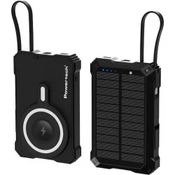 Powertech PT-1505 Ηλιακό MagSafe Power Bank 10000mAh 35W με Θύρα USB-C Power Delivery Μαύρο