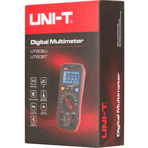 Uni-T Ψηφιακό Πολύμετρο True RMS με Μέτρηση AC / DC / Αντίστασης / Χωρητικότητας / Θερμοκρασίας UT60BT