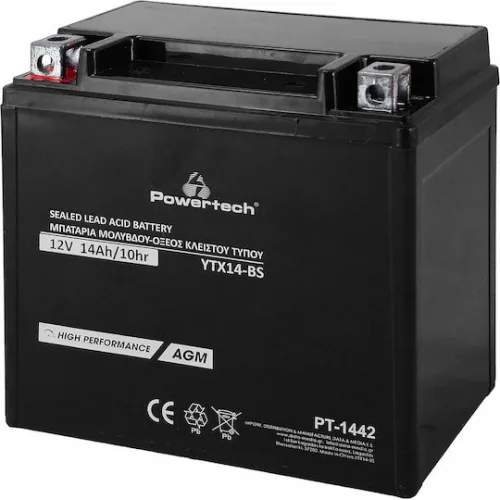 Powertech Μπαταρία UPS με Χωρητικότητα 14Ah και Τάση 12V PT-1442 1τμχ