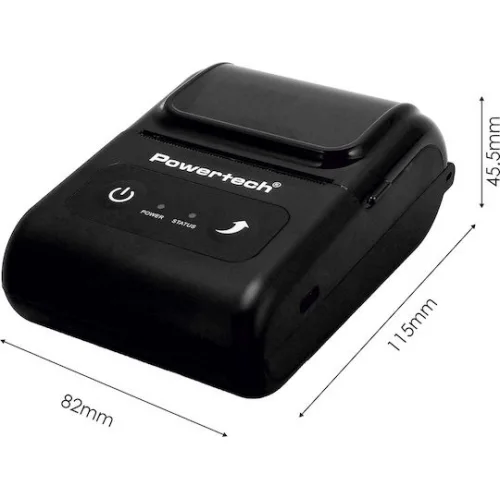 Powertech Θερμικός Εκτυπωτής Αποδείξεων Φορητός USB / Bluetooth