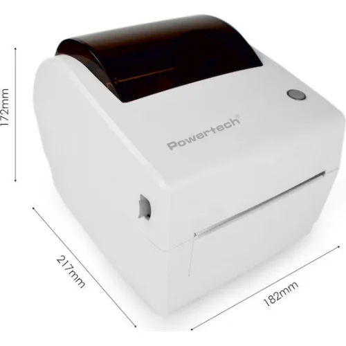 Powertech Εκτυπωτής Ετικετών USB, Serial, Bluetooth, Ethernet 203 dpi