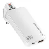 Powertech Φορτιστής Χωρίς Καλώδιο GaN με Θύρα USB-A και Θύρα USB-C 65W Quick Charge 3.0 Λευκός (PT-1532)