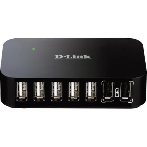 D-Link DUB-H7 D1 v1 USB 2.0 Hub 7 Θυρών με σύνδεση USB-A και Εξωτερική Παροχή Ρεύματος