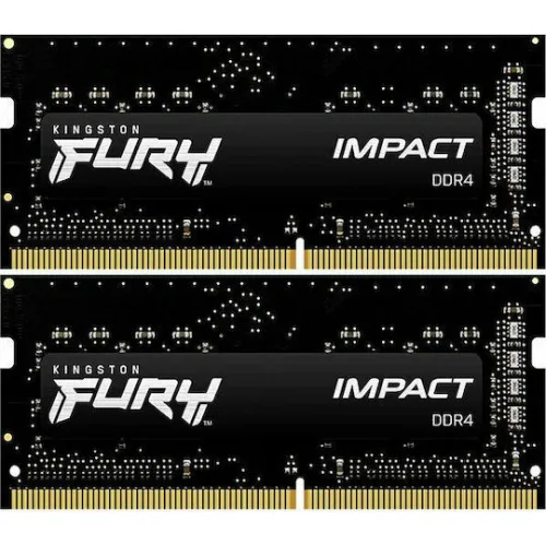 Kingston Fury Impact DDR4 16GB RAM με 2x8GB Modules και Ταχύτητα 3200 για Laptop