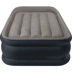 Intex Φουσκωτό Στρώμα Ύπνου Μονό με Ενσωματωμένη Ηλεκτρική Αντλία Deluxe Pillow Rest Raised 191x99x42εκ.