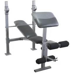 AMILA Ρυθμιζόμενος Πάγκος Γυμναστικής Γενικής Χρήσης με Ορθοστάτες Γκρι