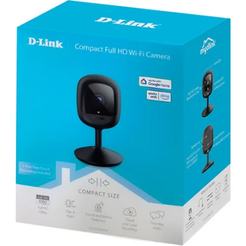 D-Link DCS-6100LHV2 Compact IP Κάμερα Παρακολούθησης Wi-Fi Full HD 1080p με Μικρόφωνο και Φακό 2.4mm