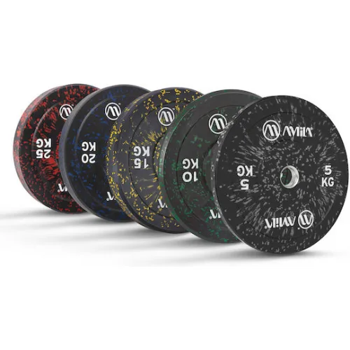 AMILA Splash Δίσκος Ολυμπιακού Τύπου Λαστιχένιος 1 x 15kg Φ50mm