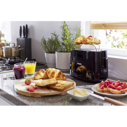 Philips Daily Collection Φρυγανιέρα 2 Θέσεων 900W Μαύρη