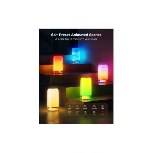 Govee Smart Διακοσμητικό Φωτιστικό LED RGBIC 8.6x8.6x7.8εκ.