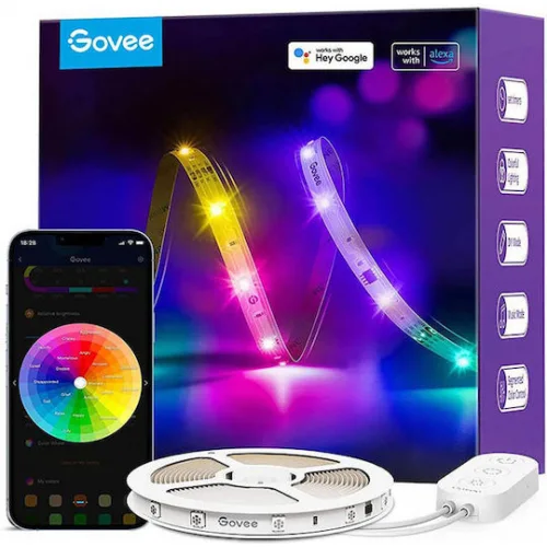 Govee Smart Ταινία LED Wi-Fi 24V RGB Φως 5m με Τροφοδοτικό