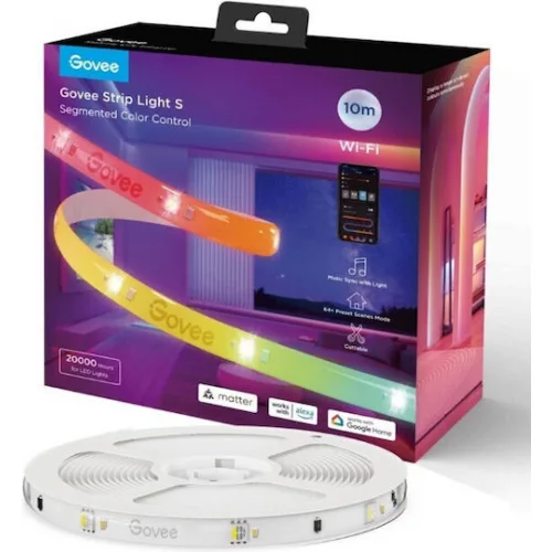 Govee Smart Ταινία LED Wi-Fi 24V RGB Φως 3m με Τροφοδοτικό