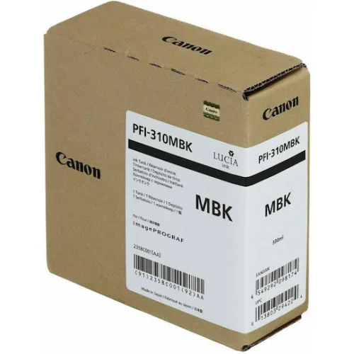Canon PFI-310 Γνήσιο Μελάνι Εκτυπωτή InkJet Matte Μαύρο (2358C001)