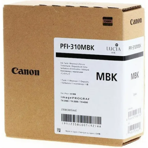 Canon PFI-310 Γνήσιο Μελάνι Εκτυπωτή InkJet Matte Μαύρο (2358C001)