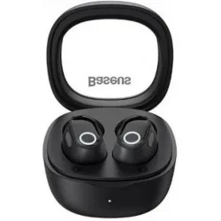 Baseus Bowie WM02 In-ear Bluetooth Handsfree Ακουστικά με Θήκη Φόρτισης Μαύρα