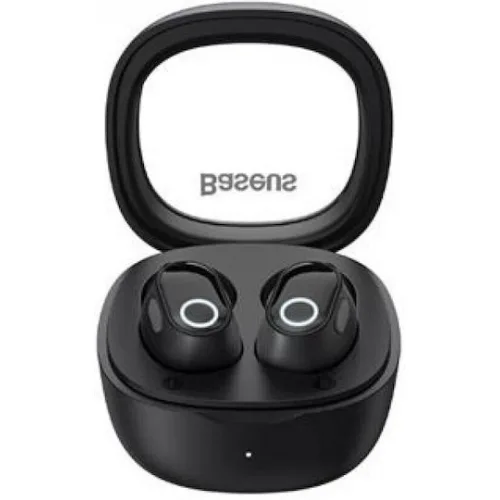 Baseus Bowie WM02 In-ear Bluetooth Handsfree Ακουστικά με Θήκη Φόρτισης Μαύρα