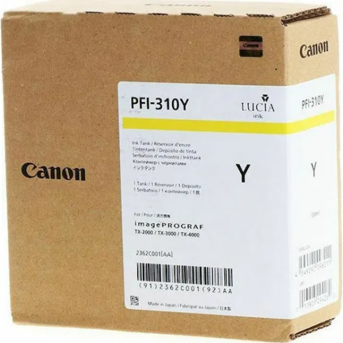 Canon PFI-310 Γνήσιο Μελάνι Εκτυπωτή InkJet Κίτρινο (2362C001)
