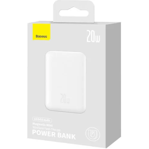 Baseus Magnetic Mini Overseas Edition MagSafe Power Bank 10000mAh 20W με Θύρα USB-C Power Delivery Λευκό