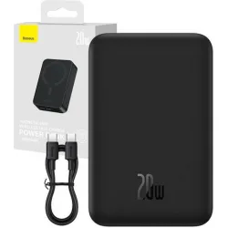 Baseus Mini MagSafe Power Bank 20000mAh 20W με Θύρα USB-C Power Delivery Μαύρο