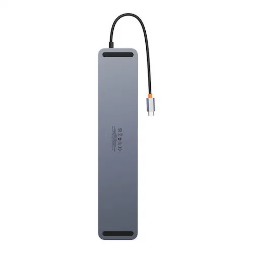 Baseus EliteJoy Gen2 USB-C Docking Station με HDMI/DisplayPort 4K PD Ethernet και σύνδεση 2 Οθονών Γκρι