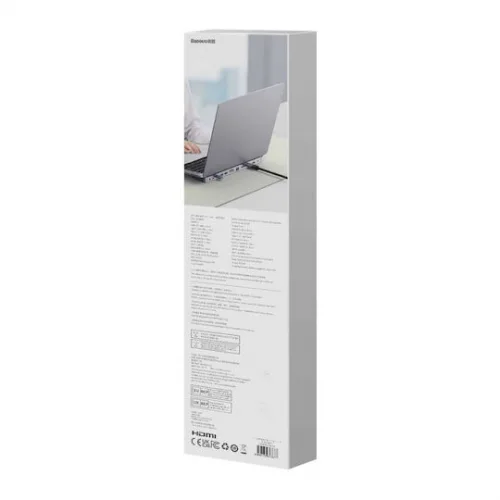 Baseus EliteJoy Gen2 USB-C Docking Station με HDMI/DisplayPort 4K PD Ethernet και σύνδεση 2 Οθονών Γκρι