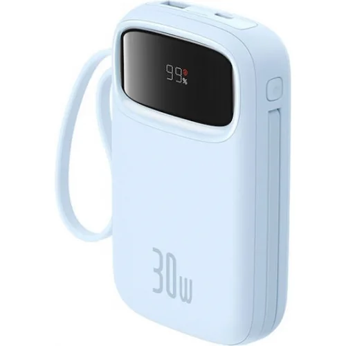 Baseus QPow 2 Power Bank 10000mAh 30W με Θύρα USB-A και Θύρα USB-C Μπλε