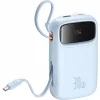 Baseus QPow 2 Power Bank 10000mAh 30W με Θύρα USB-A και Θύρα USB-C Μπλε