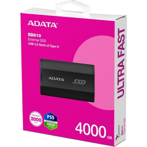 Adata SD810 USB 3.2 Εξωτερικός SSD 4TB 2.5" Μαύρο