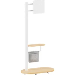 Brateck FS54-22T-02W Βάση Τηλεόρασης Δαπέδου έως 43" και 15kg Ασημί