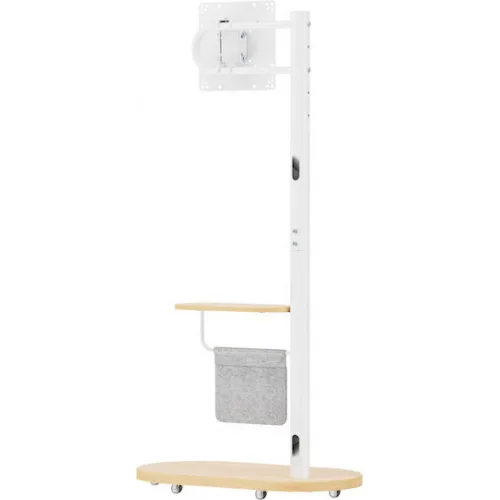 Brateck FS54-22T-02W Βάση Τηλεόρασης Δαπέδου έως 43" και 15kg Ασημί