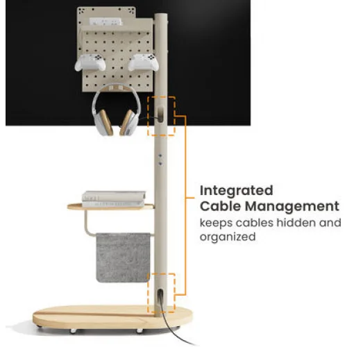 Brateck FS54-22T-02W Βάση Τηλεόρασης Δαπέδου έως 43" και 15kg Ασημί