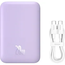 Baseus Mini Air MagSafe Power Bank 6000mAh 20W με Θύρα USB-C Μωβ