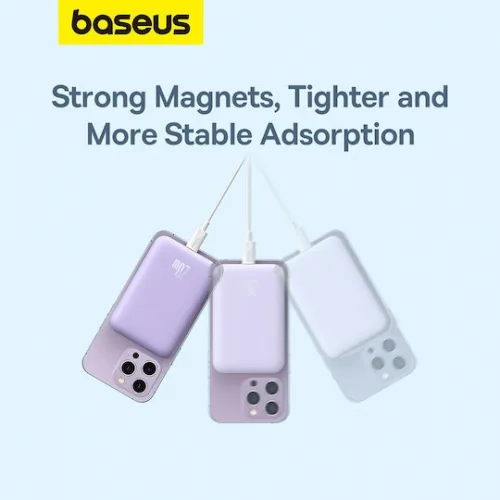 Baseus Mini Air MagSafe Power Bank 6000mAh 20W με Θύρα USB-C Μωβ