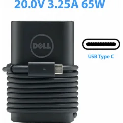 Dell USB-C Φορτιστής Laptop 65W 20V 3.25A χωρίς Καλώδιο Τροφοδοσίας