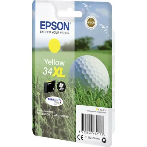 Epson 34XL Γνήσιο Μελάνι Εκτυπωτή InkJet Κίτρινο (C13T34744010)