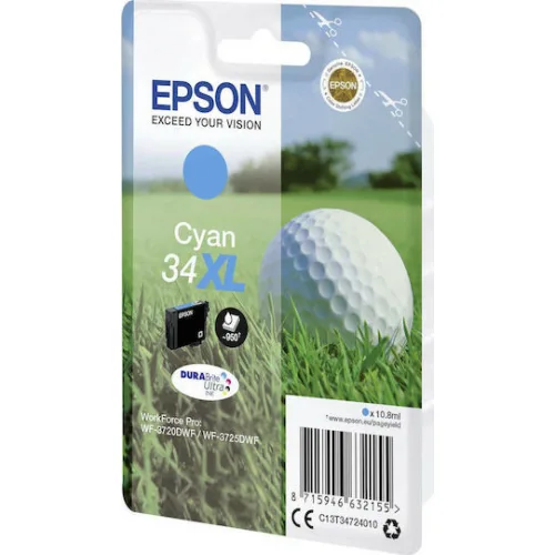 Epson Durabrite Γνήσιο Μελάνι Εκτυπωτή InkJet Κυανό (C13T34724010)