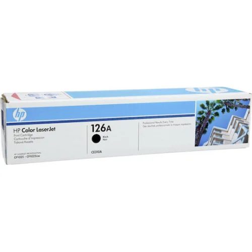 HP 126A Γνήσιο Toner Laser Εκτυπωτή Μαύρο 1200 Σελίδων (CE310A)