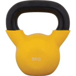 AMILA Kettlebell Βινυλίου 8kg Κίτρινο