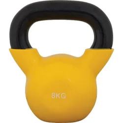 AMILA Kettlebell Βινυλίου 8kg Κίτρινο