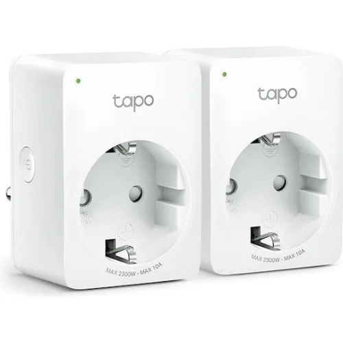 TP-LINK Tapo P100 v1 Smart Μονόπριζο με Διακόπτη 2τμχ