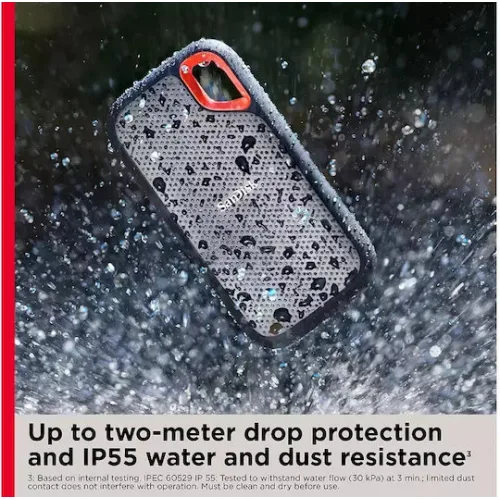 Sandisk Extreme SSD V2 USB 3.2 / USB-C 500GB 2.5" Μαύρο