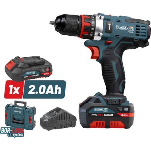 Bormann BBP5446X2 Κρουστικό Δραπανοκατσάβιδο Μπαταρίας 20V 1x2Ah