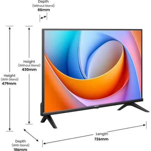 Hisense Smart Τηλεόραση 32" HD Ready LED A4Q (2025) 32A4Q