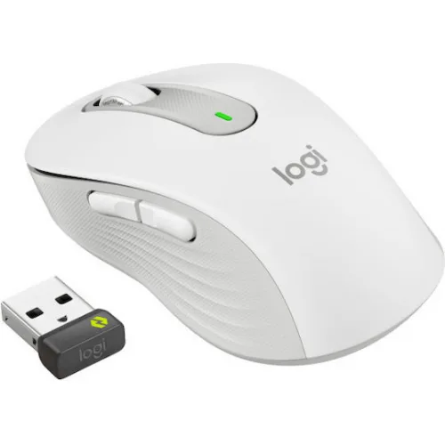 Logitech Signature M650 L For Business Ασύρματο Bluetooth Ποντίκι Off-white Large
