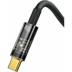 Baseus Explorer Braided USB 2.0 Cable USB-C male - USB-A 100W Μαύρο 2m (CATS000301)