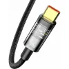 Baseus Explorer Braided USB 2.0 Cable USB-C male - USB-A 100W Μαύρο 2m (CATS000301)