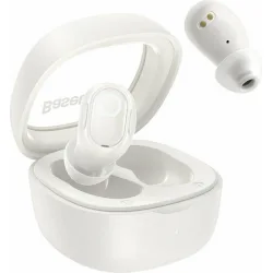Baseus Bowie WM02 In-ear Bluetooth Handsfree Ακουστικά με Θήκη Φόρτισης Λευκά