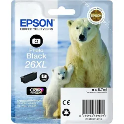 Epson 26XL Γνήσιο Μελάνι Εκτυπωτή InkJet Photo Μαύρο (C13T26314010 C13T26314012)