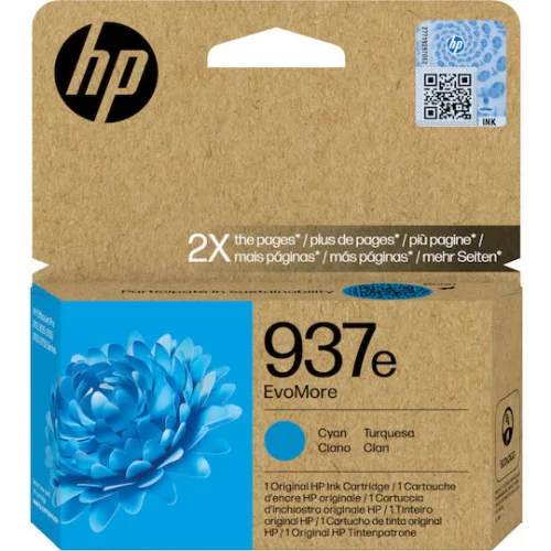 HP 937e EvoMore Γνήσιο Μελάνι Εκτυπωτή InkJet Κυανό (4S6W6NE)