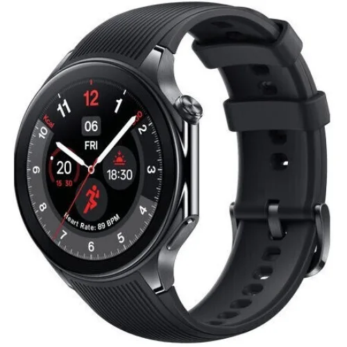 OnePlus Watch 2 Stainless Steel 47mm Αδιάβροχο με Παλμογράφο (Black Steel)